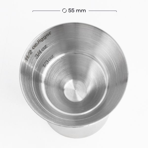 Джиггер 1 oz X 1 1/2 oz (30/45мл) с антискользящим покрытием Серебристый 30884-Ji-30x45-a-s фото