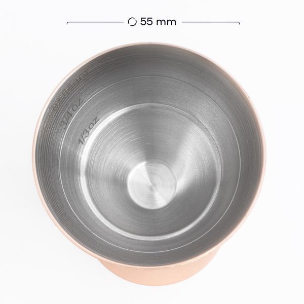 Джиггер 1 oz X 1 1/2 oz (30/45мл) с антискользящим покрытием Медный 45678-Ji-30x45-a-с фото