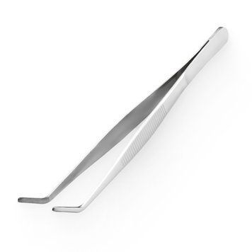 Пінцет для бару 20 см зігнутий сріблястий 70150-TW-20cm-cv фото