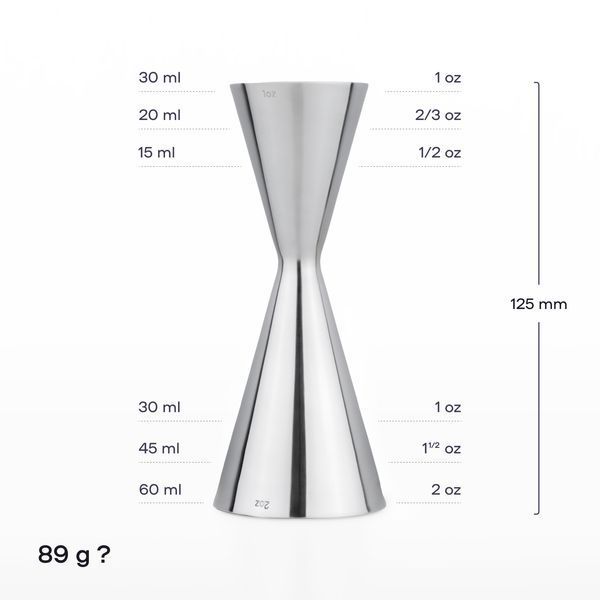 Джиггер Аэро 1/2 Oz (30/60 мл) с делениями Серебристый 83741-Ji-30x60-a-s фото