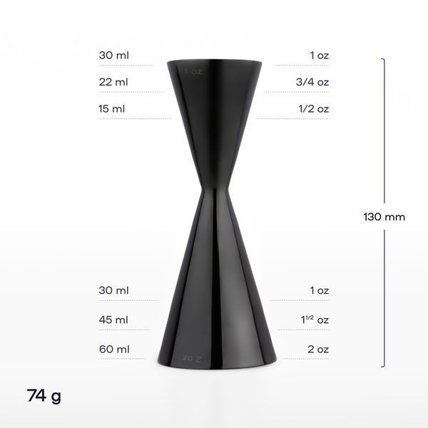 Джиггер Аэро 1/2 Oz (30/60 мл) с делениями Черный 70821-Ji-30x60-a-b фото