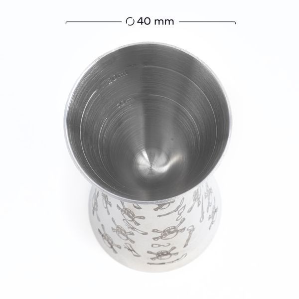 Джиггер Аэро 1/2 Oz (30/60 мл) с делениями с Гравировкой 70513-Ji-30x60-a-s фото