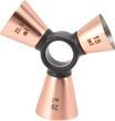 Джиггер 1/2, 3/4, 1 oz (15/22,5/30 мл) тройной Медный 38941-Ji-O-t-c фото