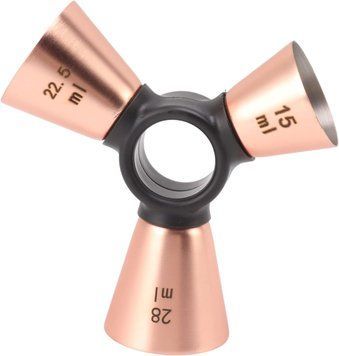 Джиггер 1/2, 3/4, 1 oz (15/22,5/30 мл) тройной Медный 38941-Ji-O-t-c фото