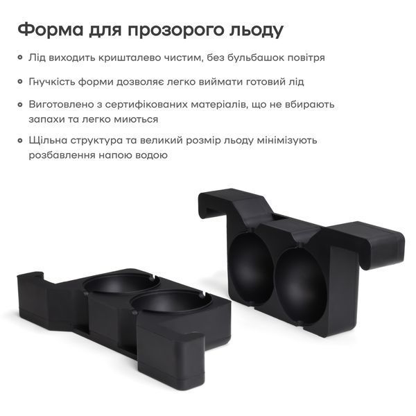 Форма для прозорого льоду на 2 сфери 93010-FO-Cl-2-c фото