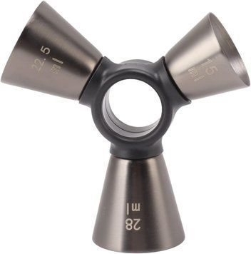 Джиггер 1/2, 3/4, 1 oz (15/22,5/30 мл) тройной Черный 68302-Ji-O-t-b фото