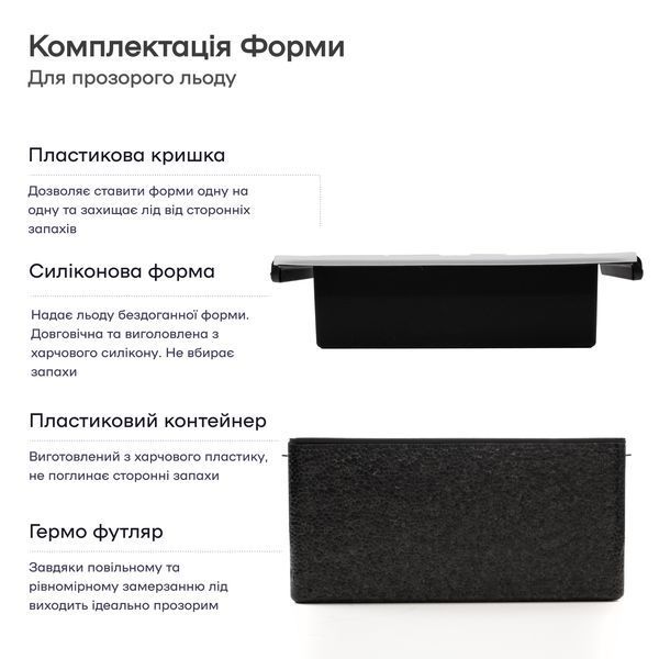 Форма для прозорого льоду на 16 кубів 64468-FO-Cl-16-c фото