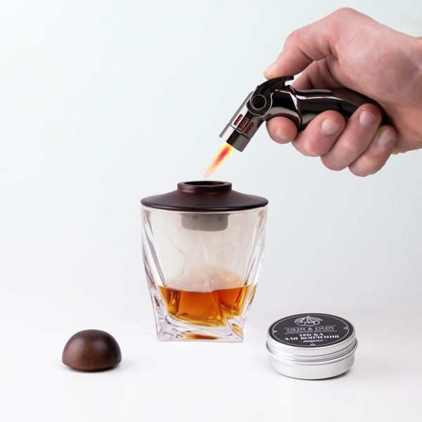 Подарочный набор для копчения коктейлей в деревянном кейсе 09102-Smoker-kit-10 фото