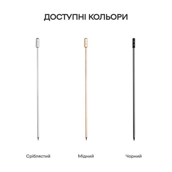 Шпажка из стали "Цилиндр" Серебристый 98012-CP-c-s фото